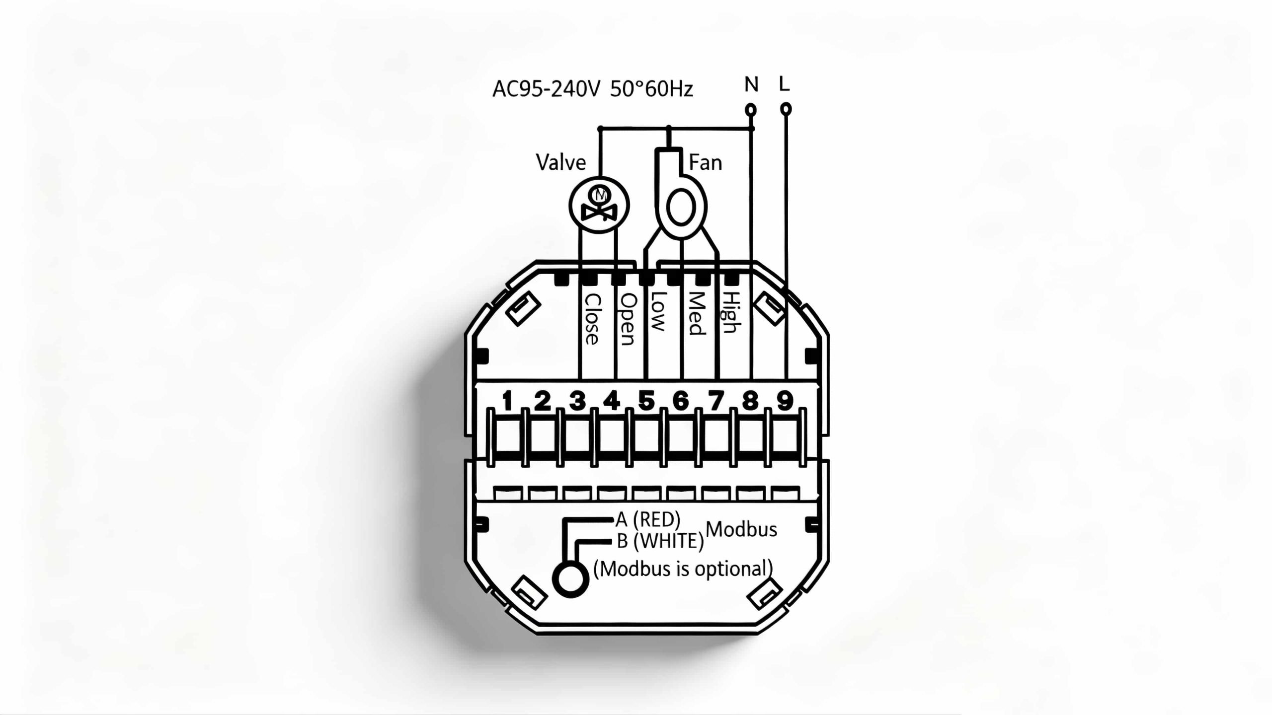 fan coil thermostat wiring diagram with modbus