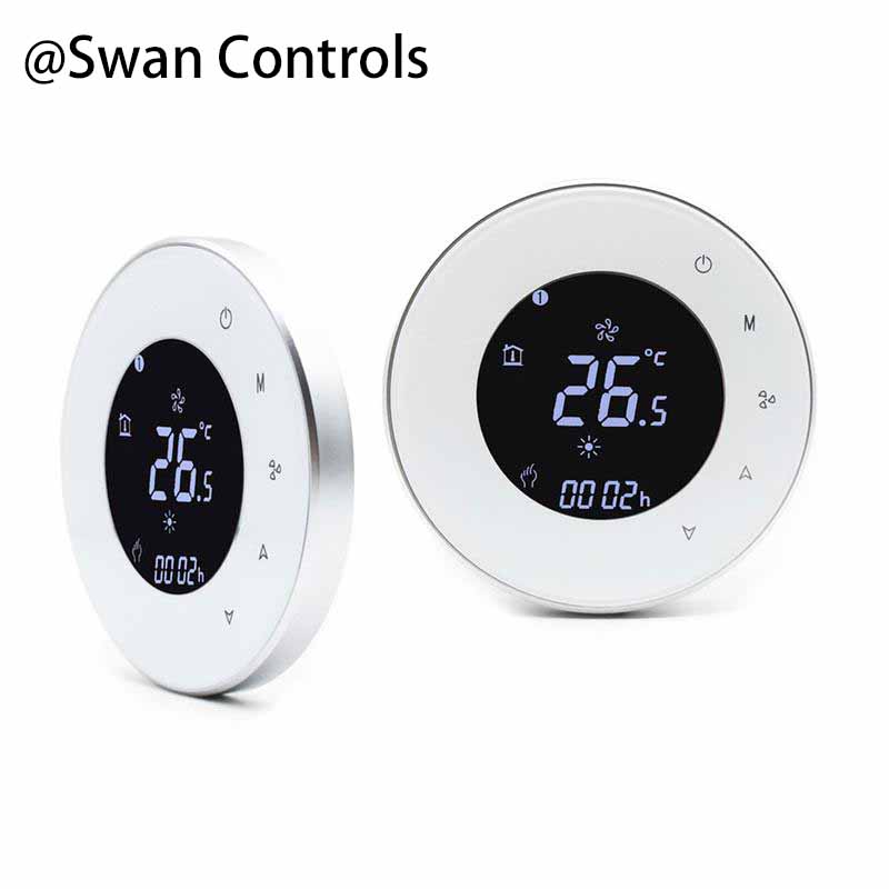 Thermostat for 4-Pipe Fan Coil System | Standalone HVAC Controller Standalone fan coil thermostat for 4-pipe HVAC system with precise temperature control