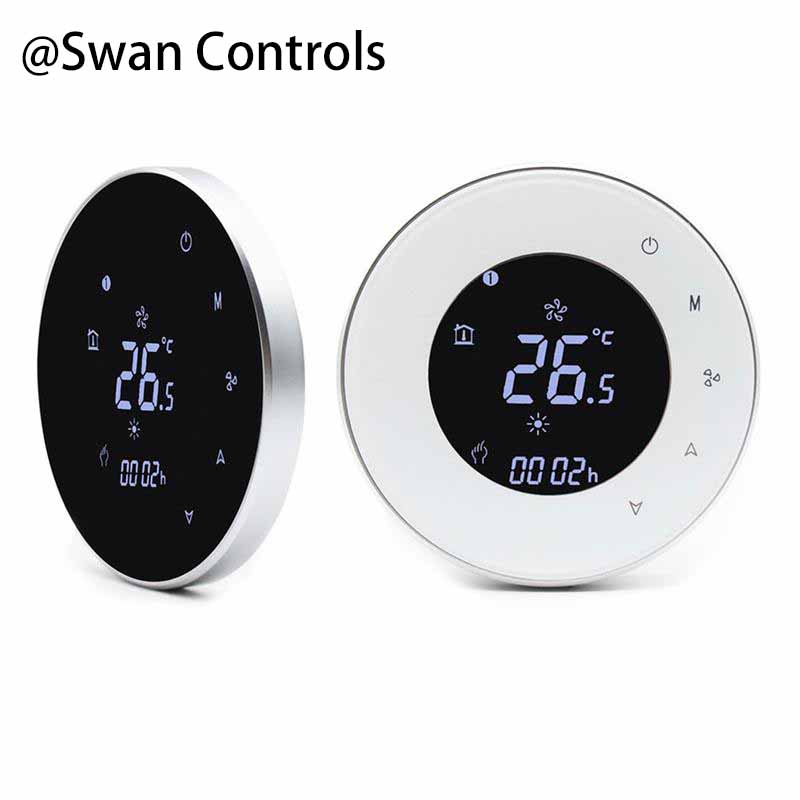 Thermostat for 4-Pipe Fan Coil System | Standalone HVAC Controller Standalone fan coil thermostat for 4-pipe HVAC system with precise temperature control
