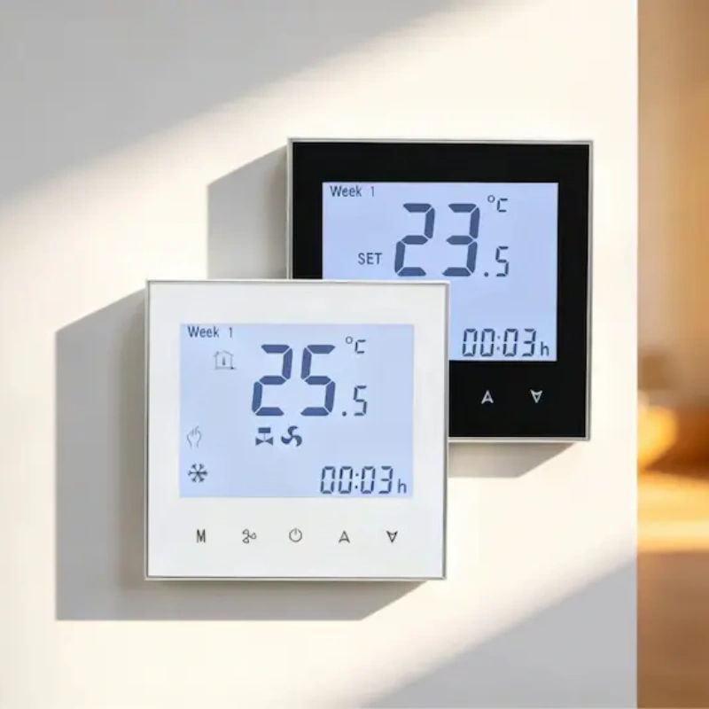 HTW-WF01-FC-4 Digital Thermostat for 4 pipe fan coil HVAC system indoor temperature control