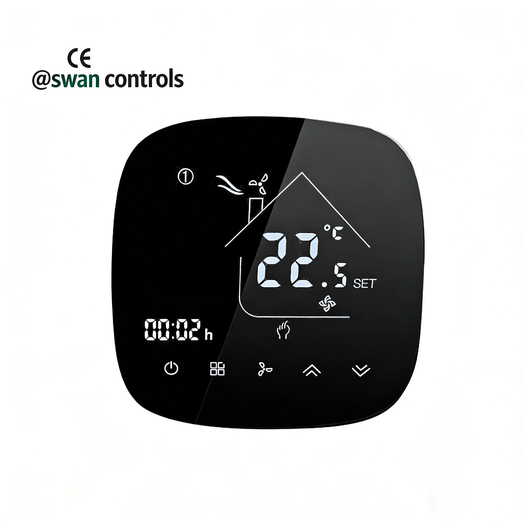 HVAC Room Wireless Tuya WiFi Thermostat for 2 Pipe FCU HTW-EB-FC-FC-2W HTW-EB-FC-FC-2W WiFi Thermostat for 2 pipe FCU room temperature control