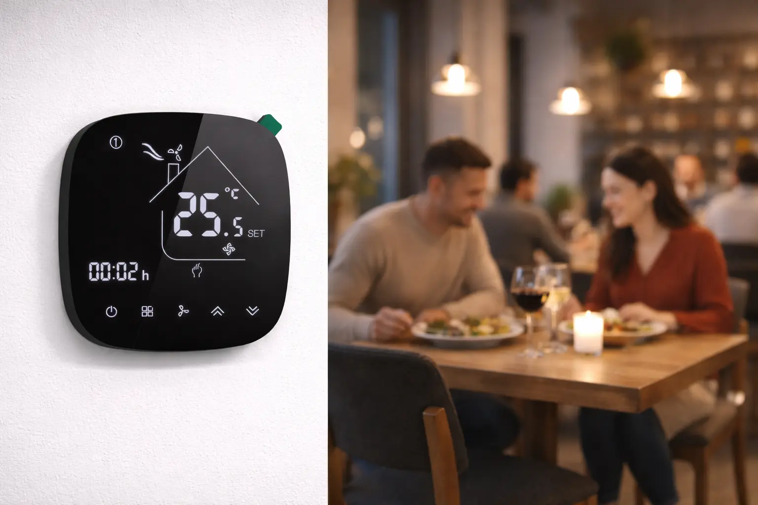 HTW-EB-FC-FC-4 smart Thermostat for 4 pipe FCU indoor temperature control