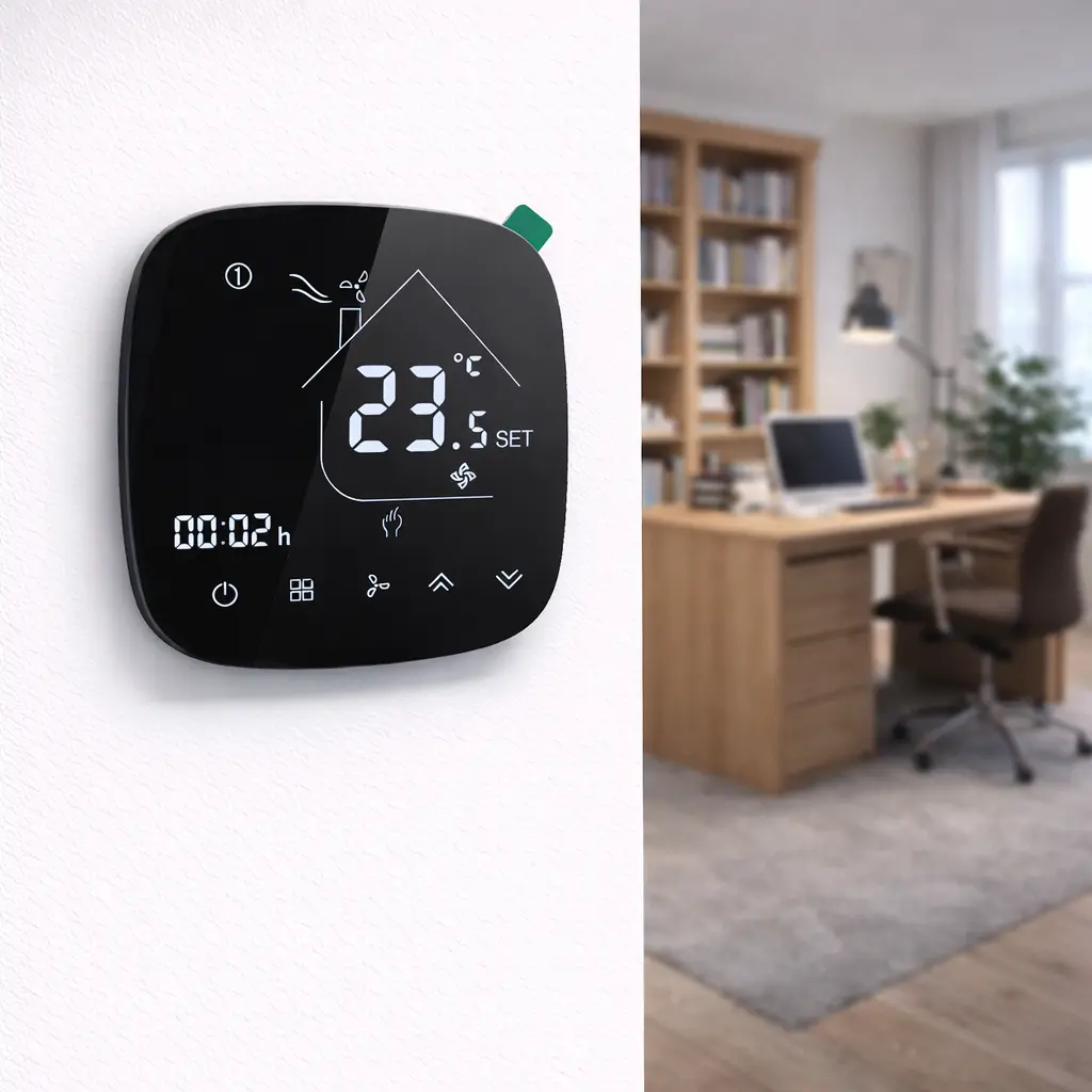 HTW-EB-FC-FC-4W WiFi Thermostat for 4 pipe FCU smart temperature control