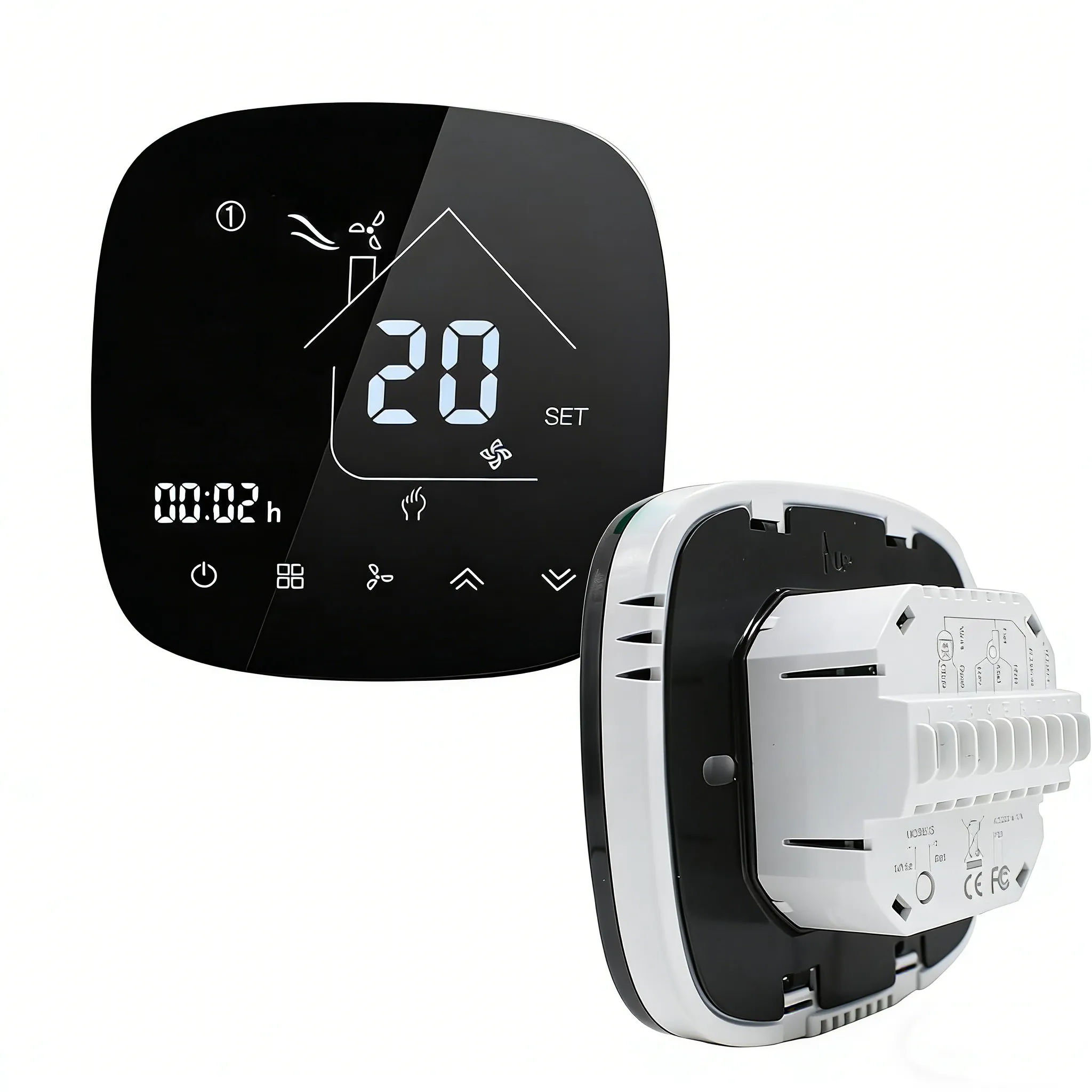 High Quantity 24 V WiFi Thermostat With External Sensor for Temperature Controller HTW-EB-FC-4W24 24 V WiFi Thermostat mounted on wall for indoor FCU control