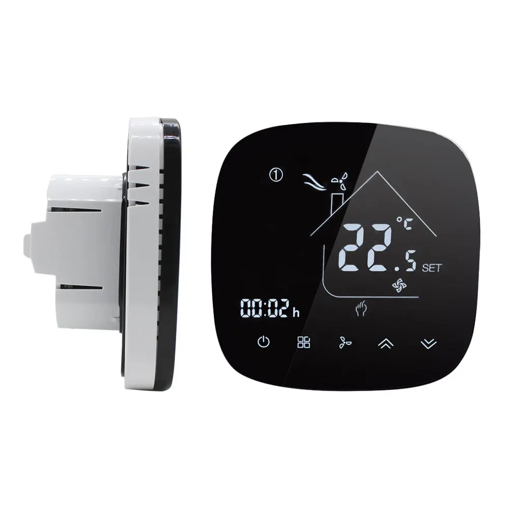 HTW-EB-FC-FC-2 Smart Thermostat designed for 2 pipe FCU heating and cooling systems HTW-EB-FC-FC-2 Smart Thermostat for 2 pipe fan coil unit temperature control