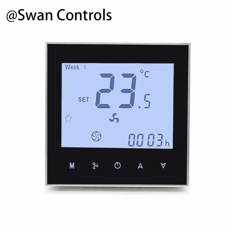 HTW-WF01-FC-MN Modbus Thermostat for FCU 2 Pipe System with 0-10V Control HTW-WF01-FC-MN Modbus Thermostat for 2 pipe fan coil unit with 0-10V modulating control