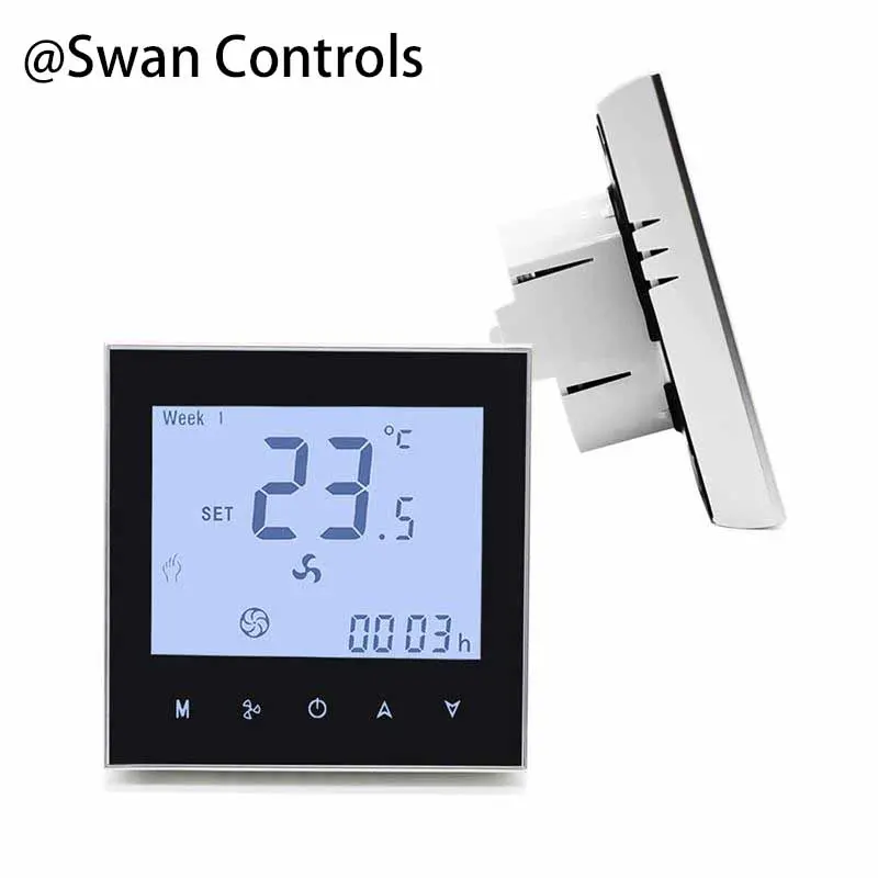 HTW-WF01-FC-MN Modbus Thermostat for FCU 2 Pipe System with 0-10V Control HTW-WF01-FC-MN Modbus Thermostat for 2 pipe fan coil unit with 0-10V modulating control