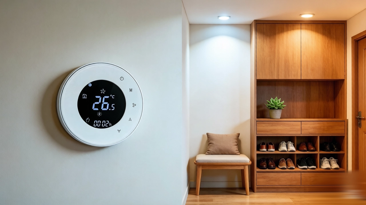 Modbus thermostat for fan coil HVAC system with RS485 communication
