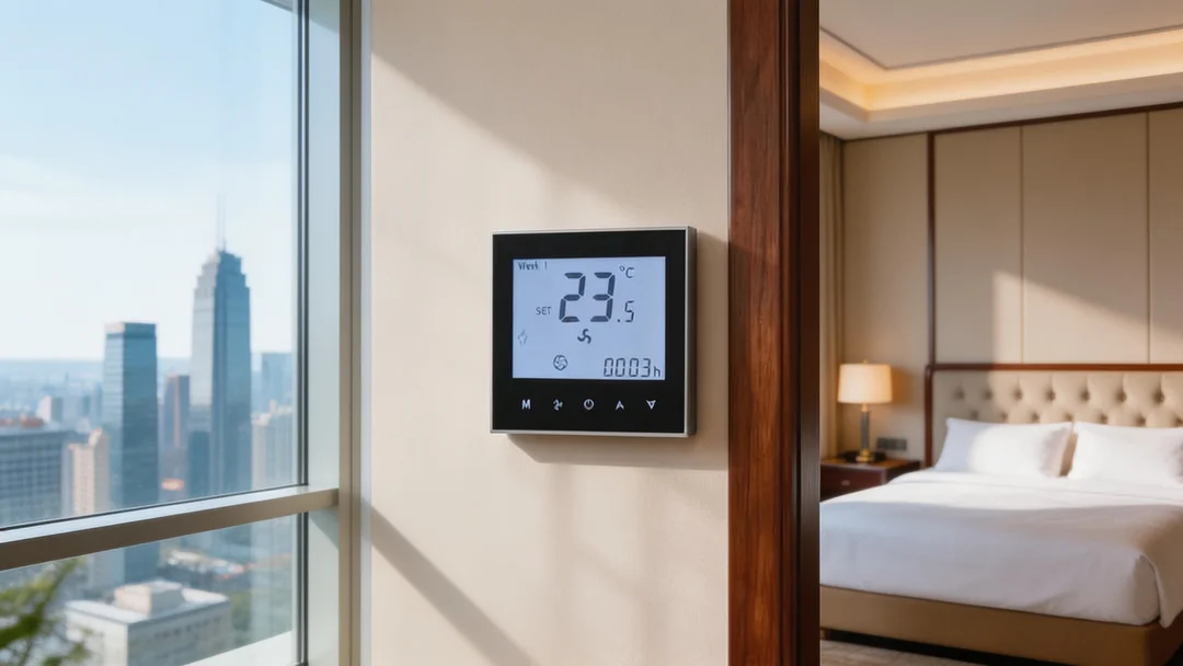 Fan Coil Room Thermostat for 4-pipe systems with heating and cooling valve control