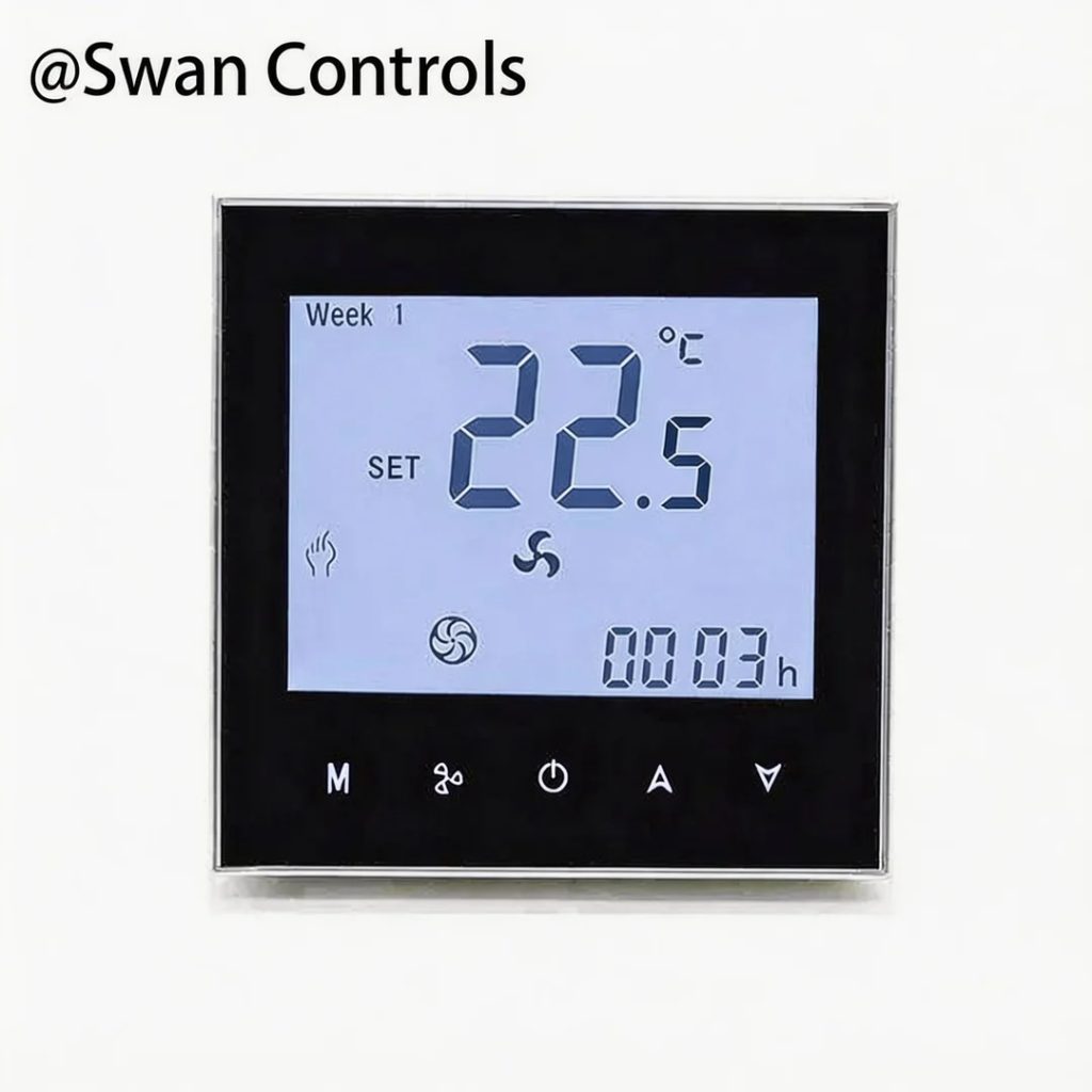 Fan Coil 4 Pipe Modbus Thermostats for HVAC systems with heating and cooling valve control