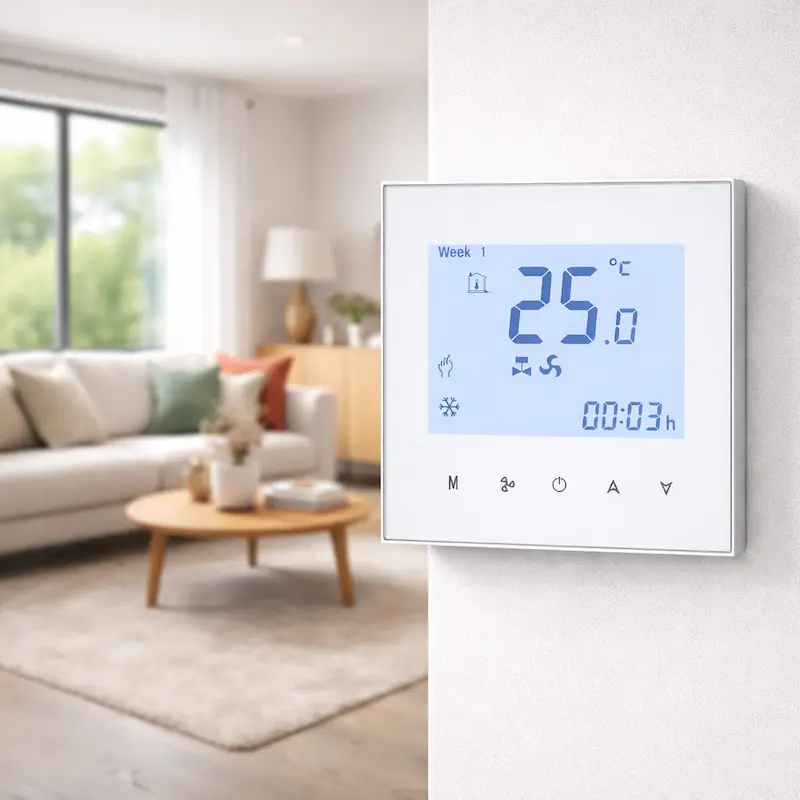 HTW-WF01-FC-2W Smart Wifi Thermostat for 2 pipe fan coil unit HVAC system