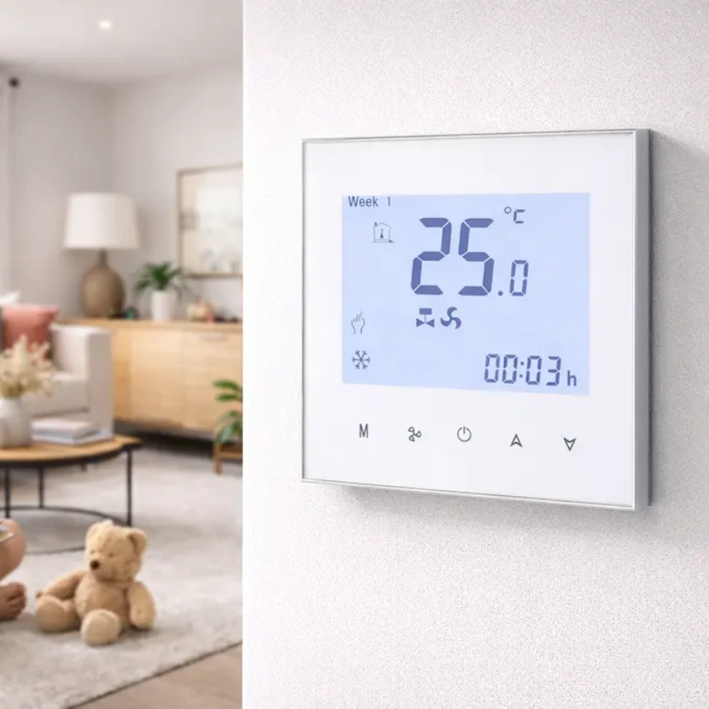 HTW-WF01-FC-2K Thermostats with Keycard for 2 pipe fan coil unit HVAC system