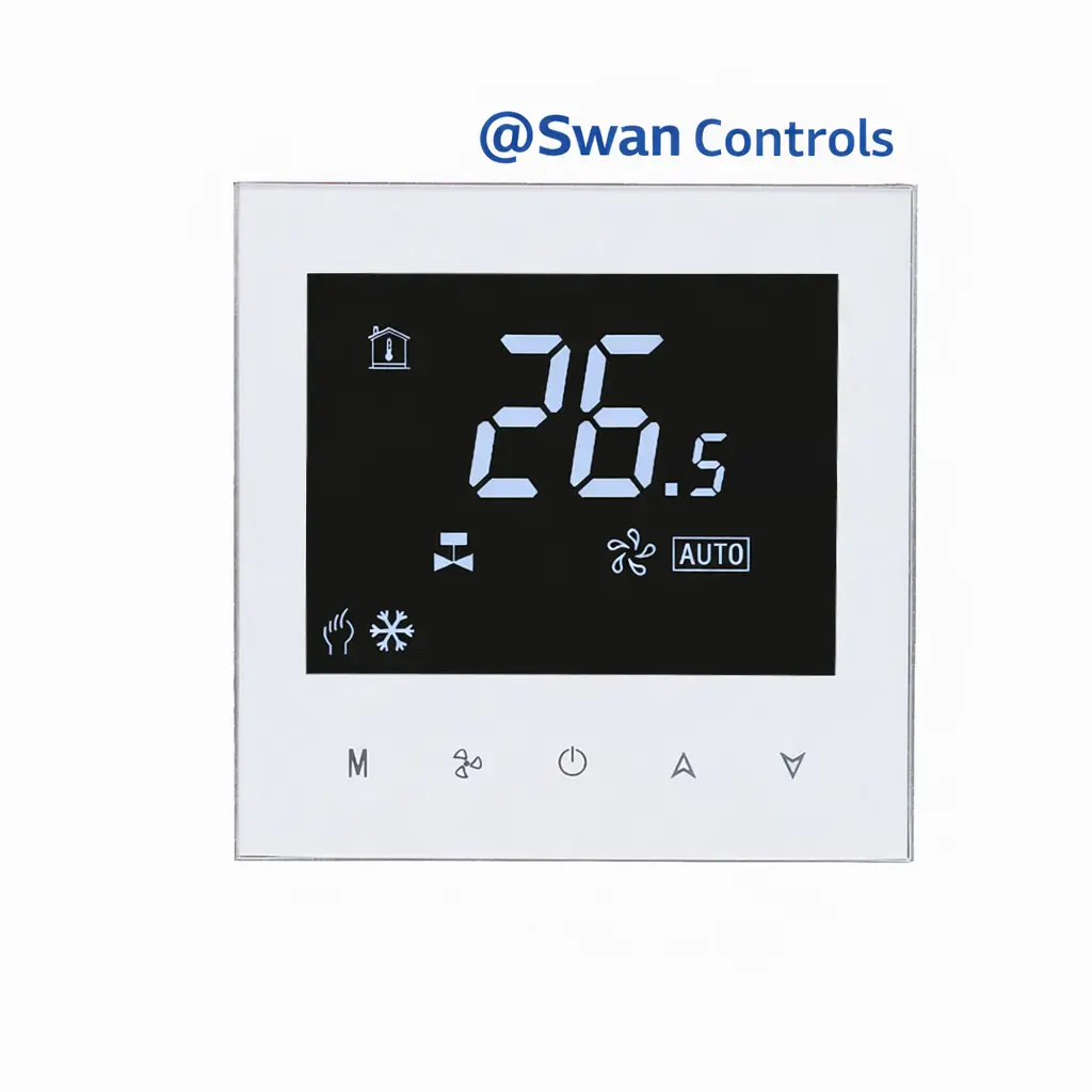 Modbus Thermostat for 4 Pipe Fan Coil Unit Room Temperature Control Popular Modbus Thermostat for 4 Pipe Fan Coil Unit Systems wall mounted Modbus Thermostat for 4 Pipe heating and cooling control