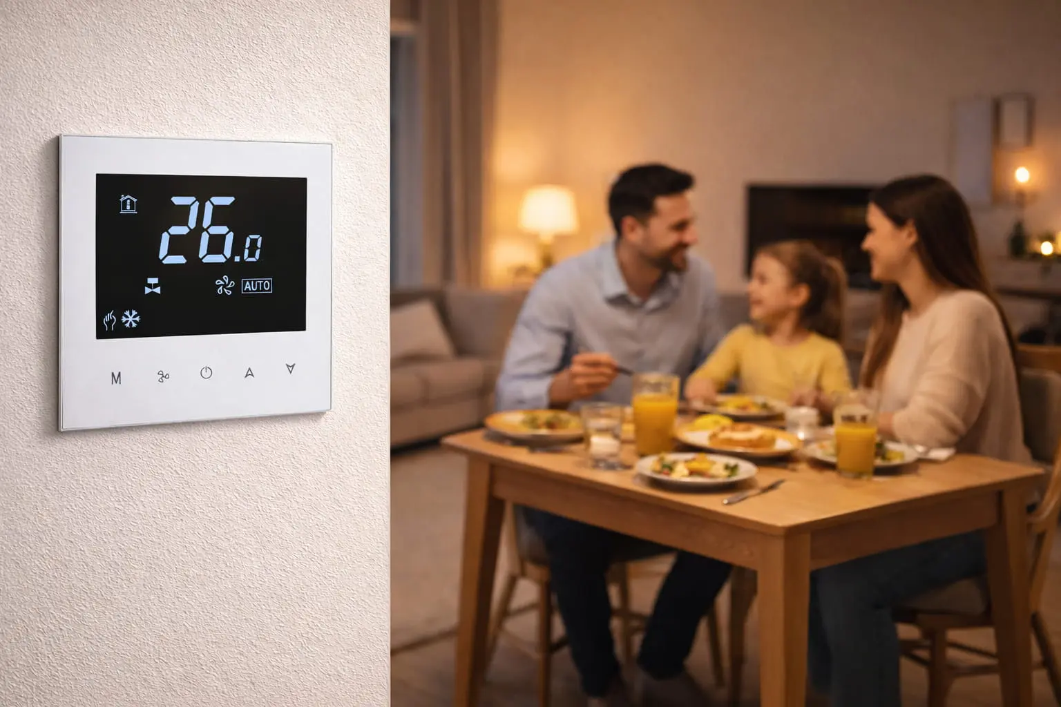 Hot Selling WiFi Thermostat for 4 Pipe FCU Systems wall mounted WiFi Thermostat for 4 Pipe heating and cooling control