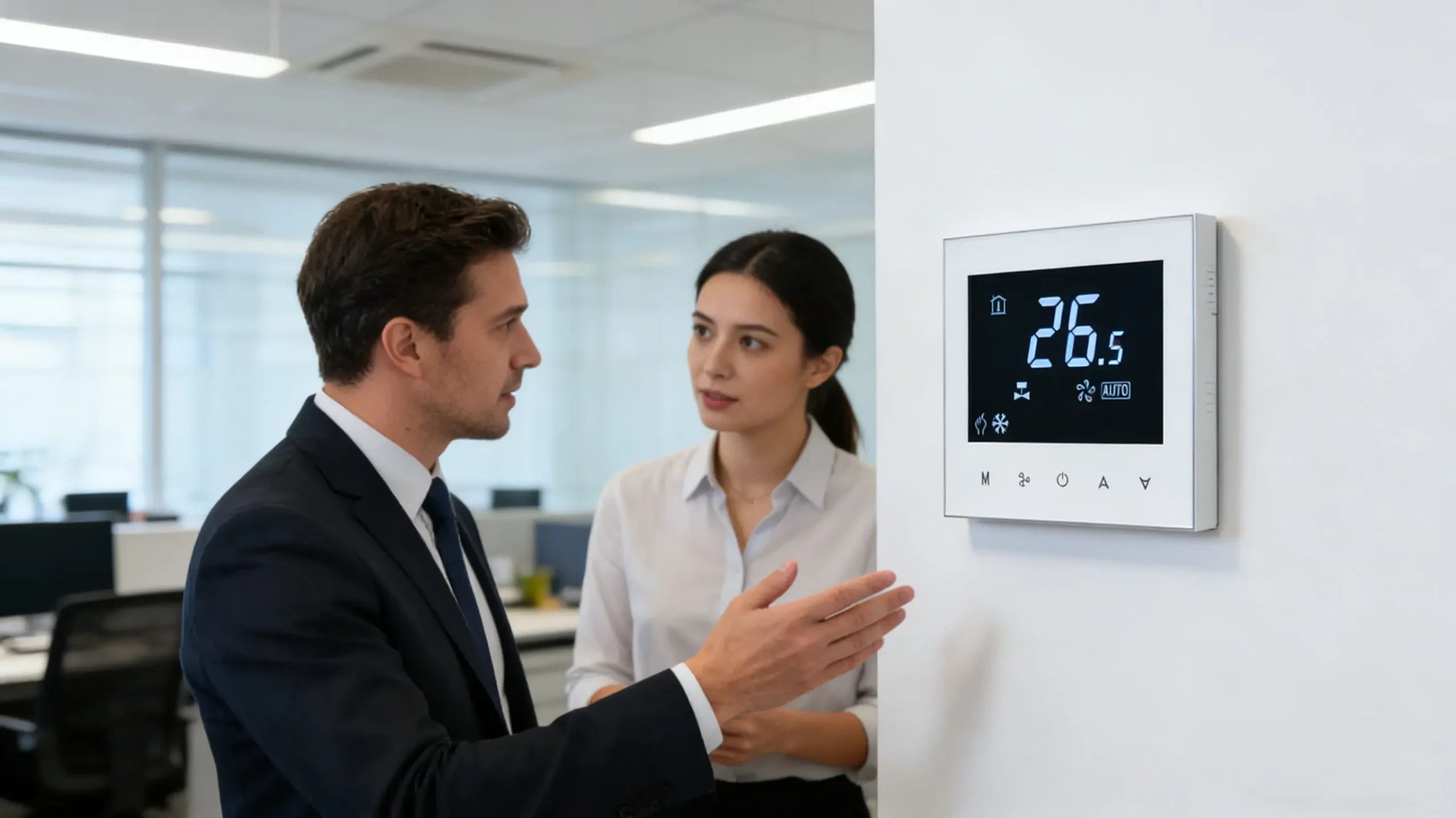 FCU 0-10V modulating thermostat wall mounted Modulating Thermostat with Modbus for fan coil unit control