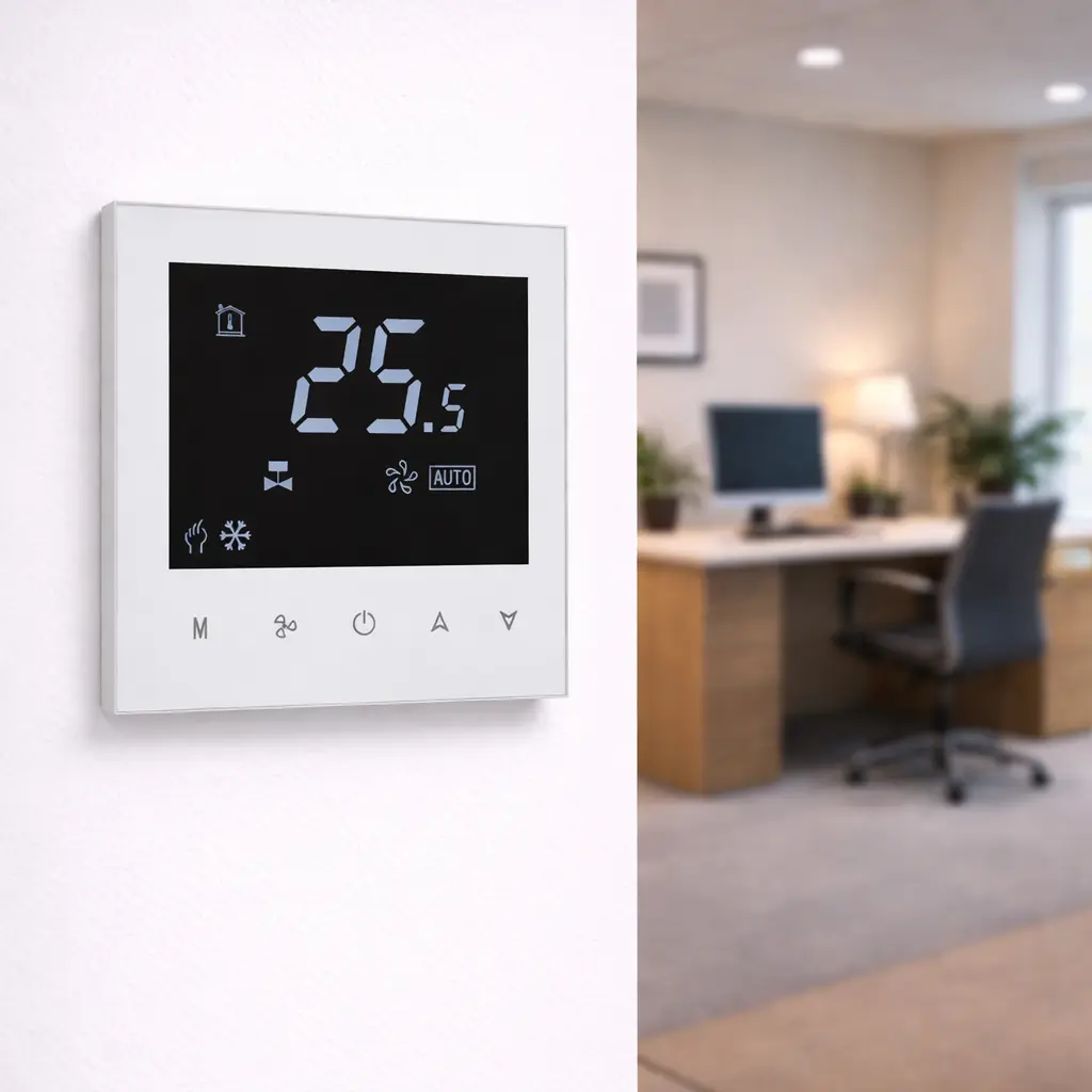 FCU 0-10V modulating thermostat wall mounted Modulating Thermostat with Modbus for fan coil unit control