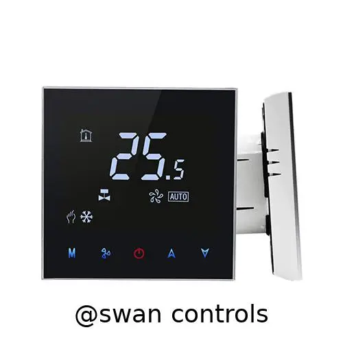 2 Pipe Thermostat for Fan Coil Unit Room Temperature Control Smart Room Standalone 2 Pipe Thermostat for Fan Coil Unit System wall mounted 2 Pipe Thermostat for heating and cooling control
