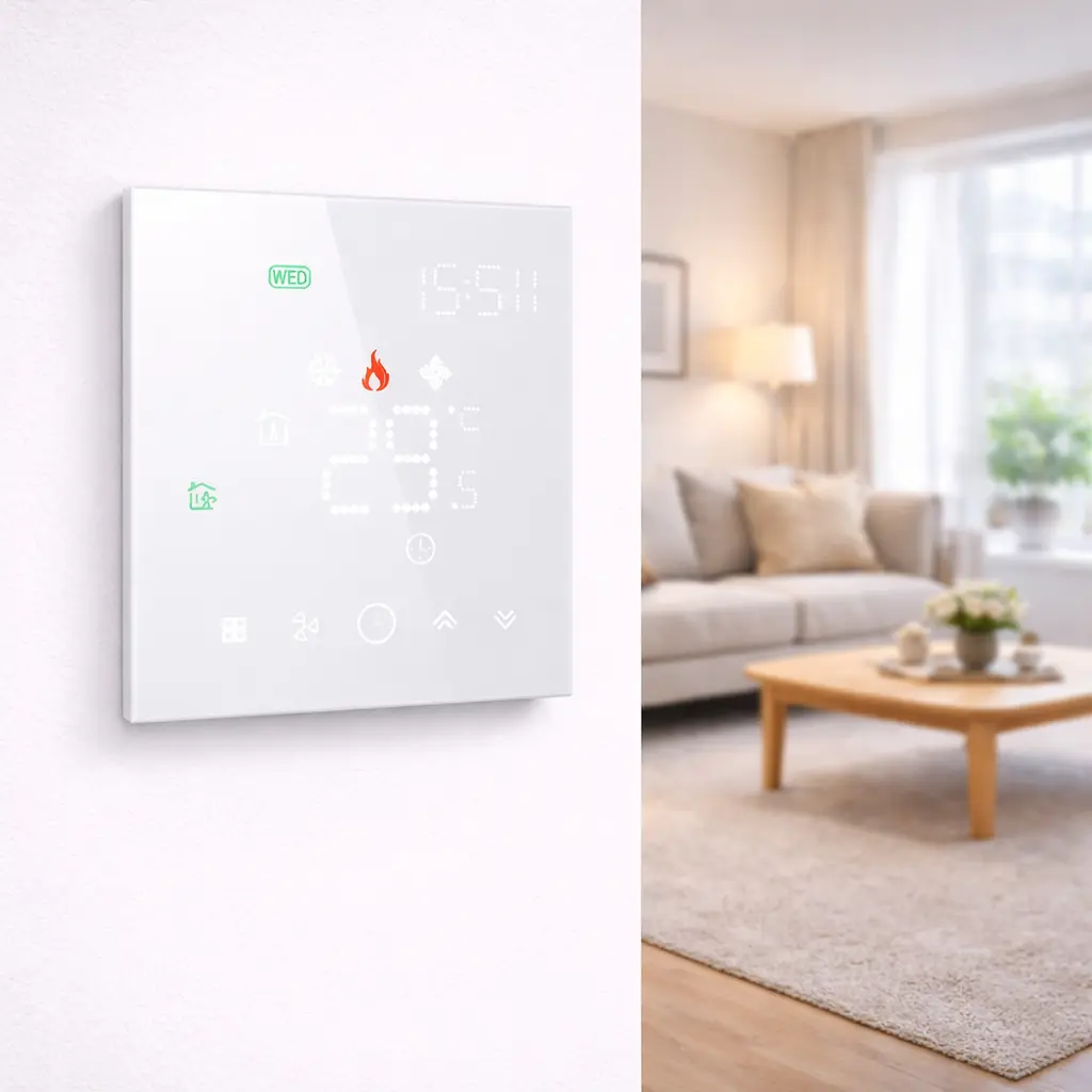HTW-WF03-FC-2W WiFi Thermostat for FCU temperature control with 2 pipe fan coil system