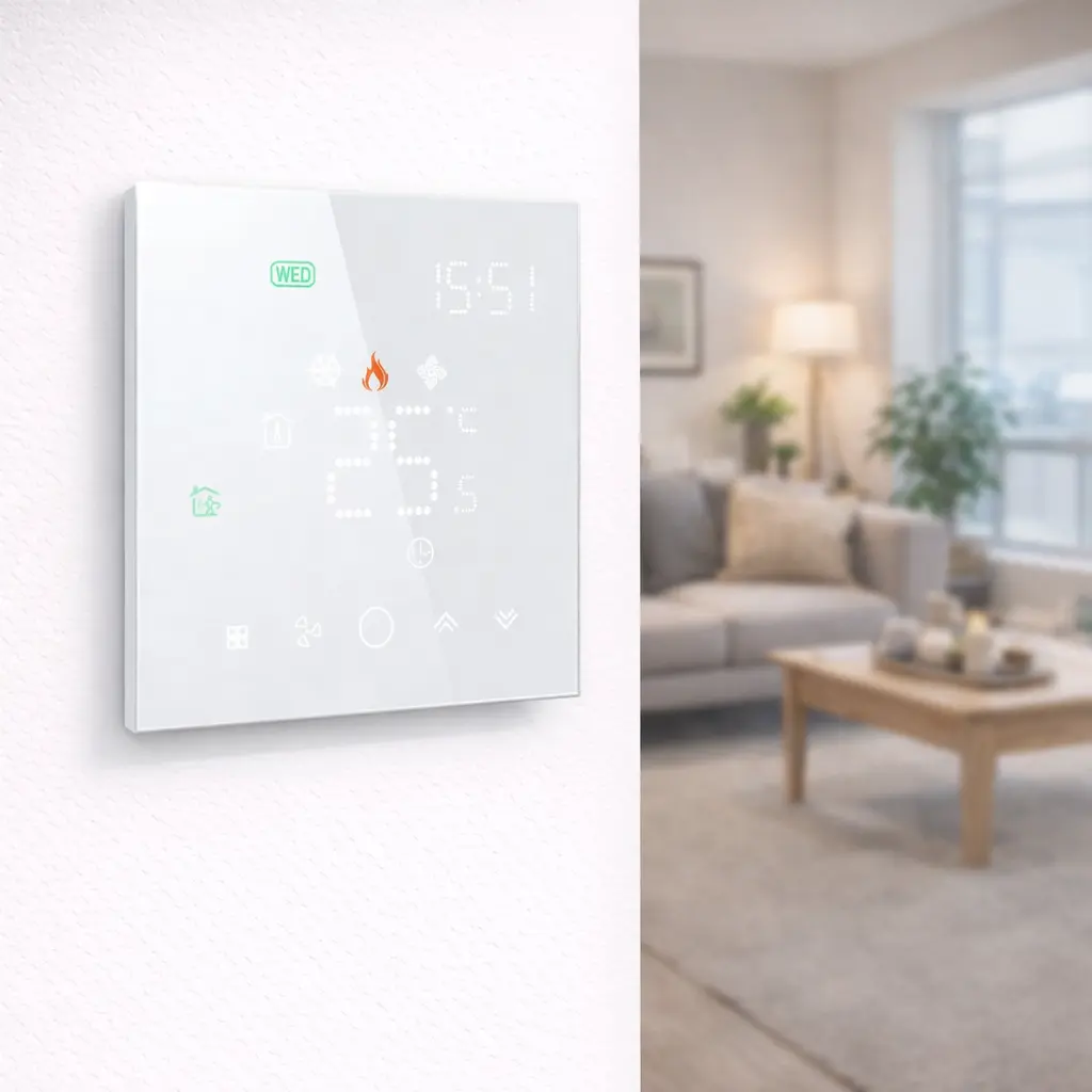 CE FCU Smart Room Thermostat wall mounted Smart Room Thermostat for 4 pipe fan coil unit heating cooling control