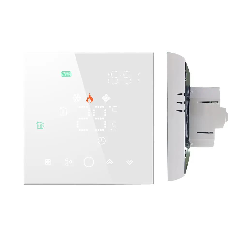 2 Pipe Thermostat for Indoor FCU Room Temperature Control HVAC 2 Pipe Thermostat wall mounted 2 Pipe Thermostat for fan coil unit indoor temperature control