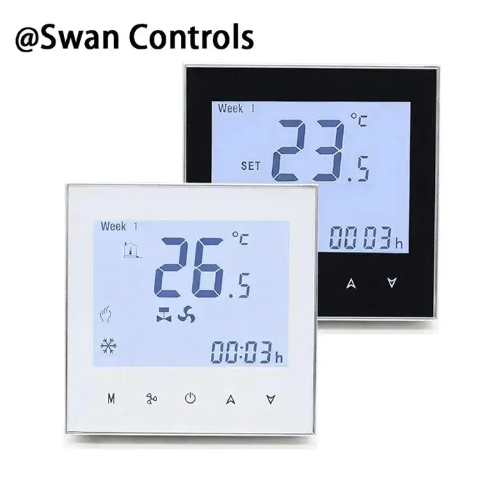 HTW-WF01-FC-4W Household Wifi Thermostat for FCU 4 Pipe Temperature Control HTW-WF01-FC-4W Household Wifi Thermostat for 4 pipe fan coil unit HVAC system