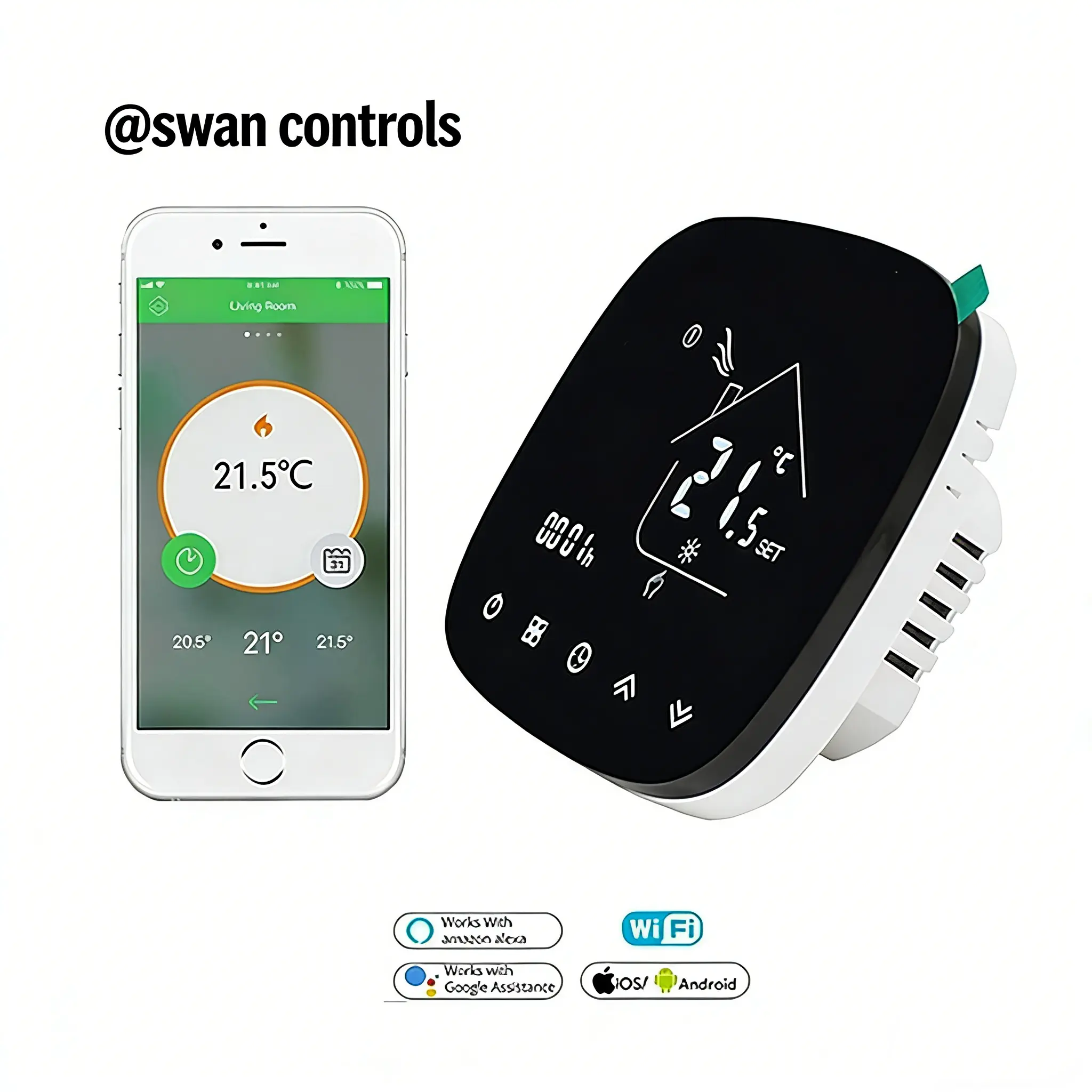 HTW-ECB6 WiFi Water Heating Thermostat for hydronic floor heating control HTW-ECB6 WiFi Water Heating Thermostat with Tuya app control for hydronic floor heating systems