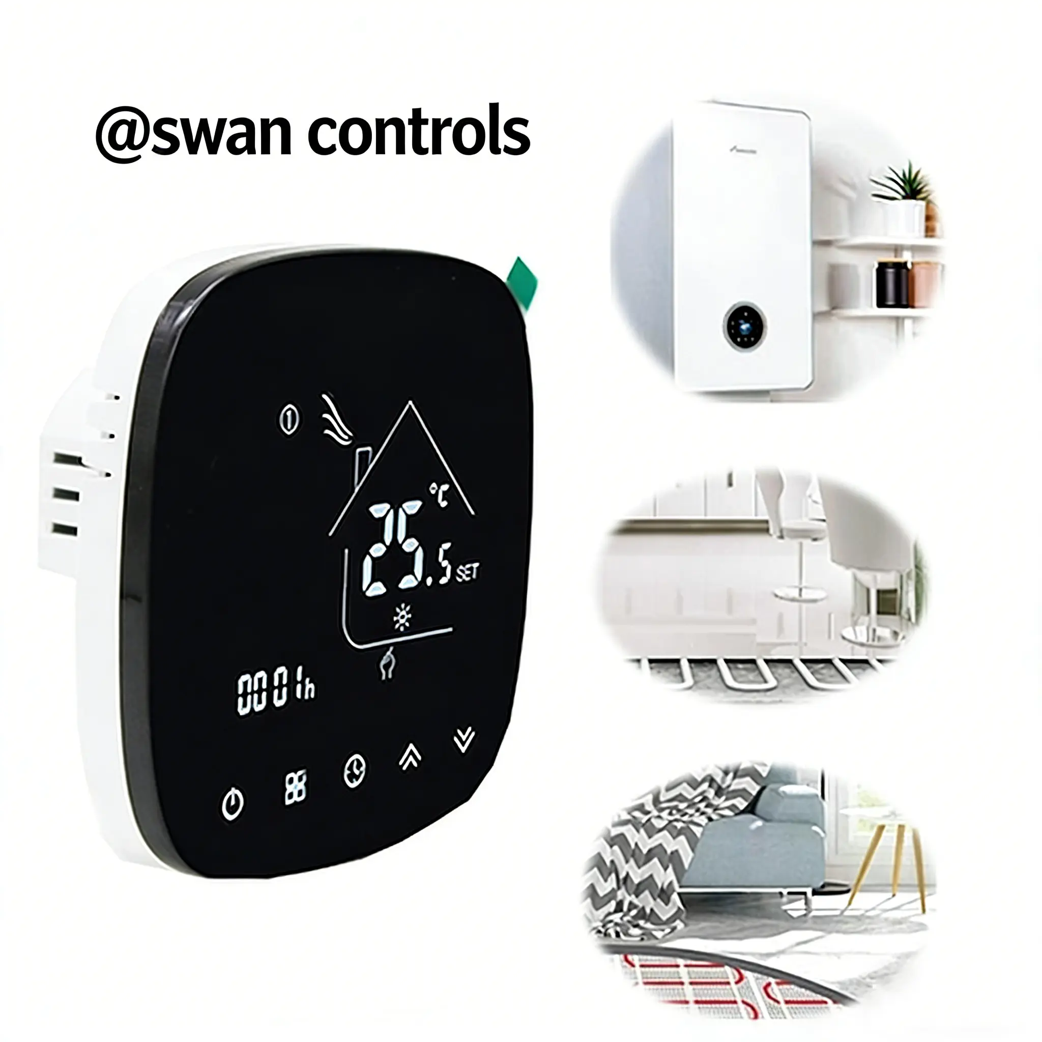 HTW-ECB6 WiFi Water Heating Thermostat for hydronic floor heating control HTW-ECB6 WiFi Water Heating Thermostat with Tuya app control for hydronic floor heating systems