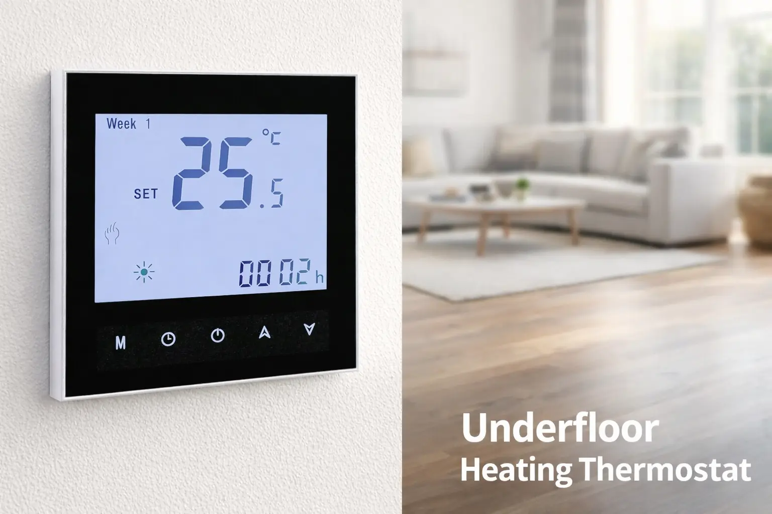 Electric Underfloor Heating Thermostat with standalone control for floor heating temperature management