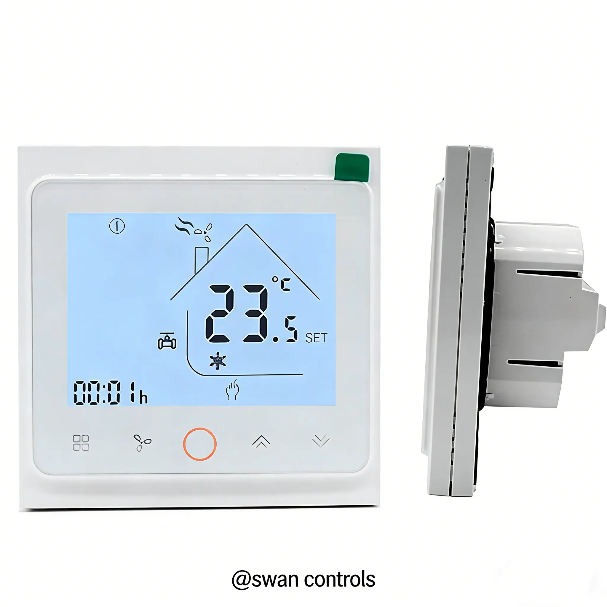 smart 2 pipe thermostat Room Temperature Controller HTW-FT03-FC-2 smart 2 pipe thermostat HTW-FT03-FC-2 for FCU system EU box installation