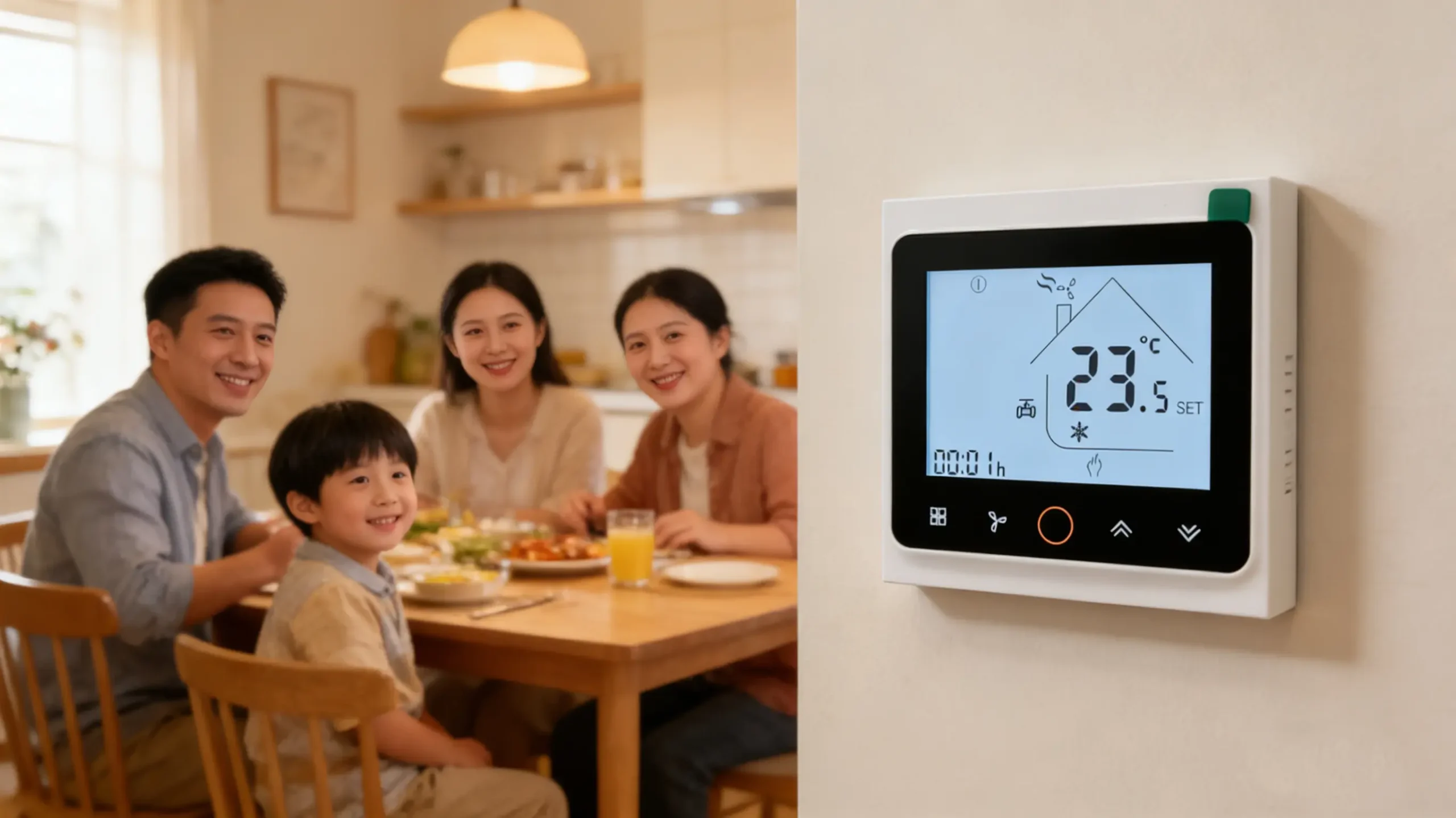 Tuya WiFi Thermostat for 2 Pipe FCU System, smart room control