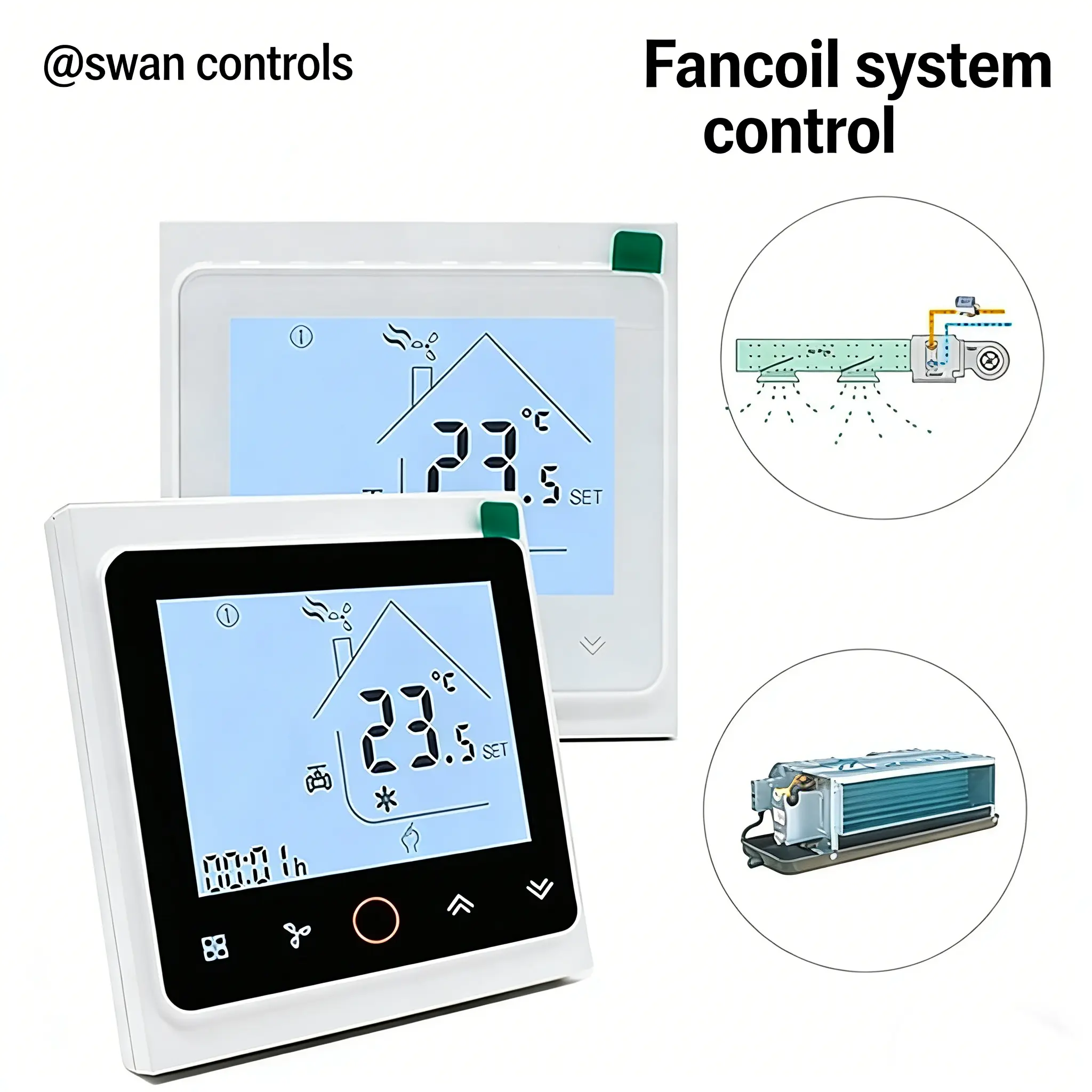 OEM 4 pipe Room thermostat HTW-FT03-FC-4 for heating and cooling fan coil units HTW-FT03-FC-4 OEM 4 pipe Room thermostat for fan coil system control