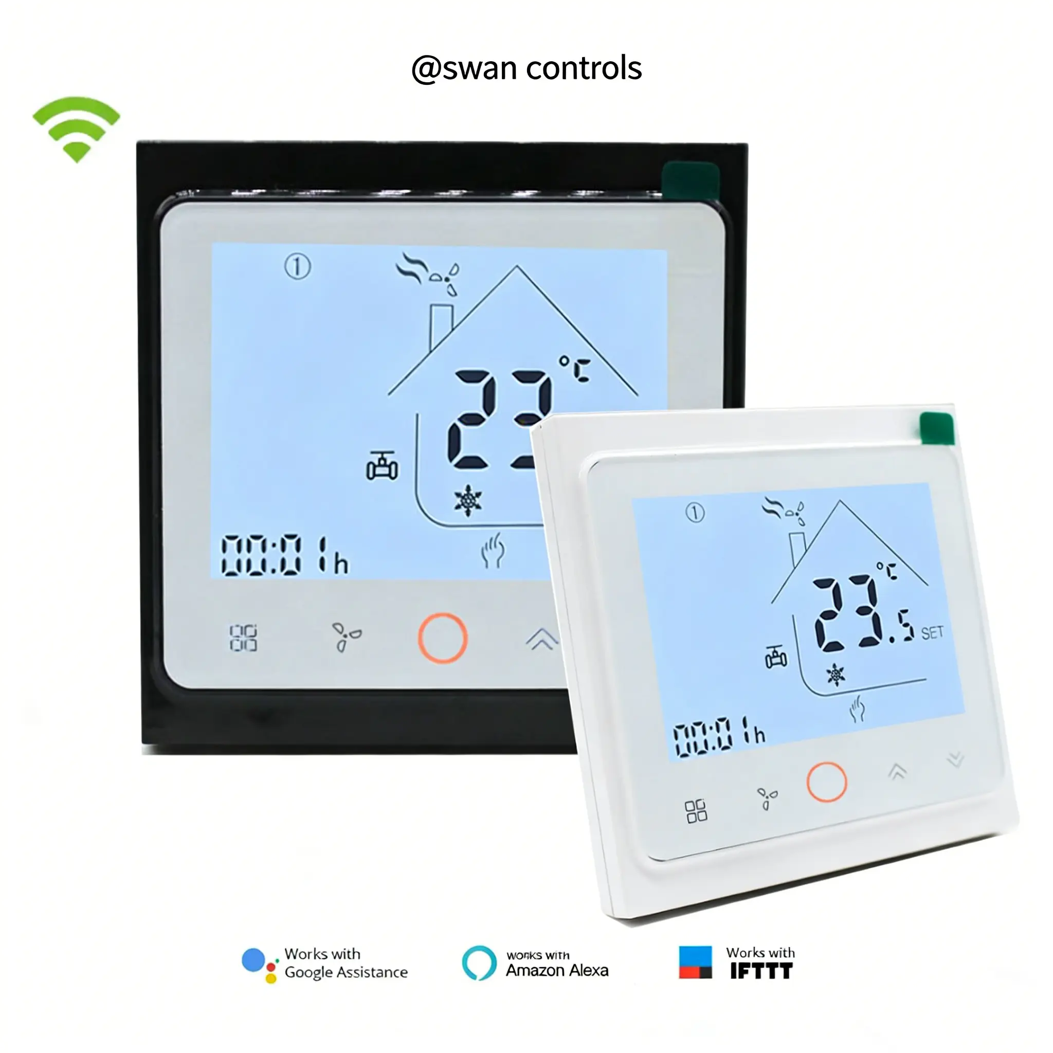 CE Tuya WiFi Thermostat Room Controller for 4 Pipe Fan Coil Unit System CE Tuya WiFi Thermostat for 4 Pipe FCU Room Temperature Control