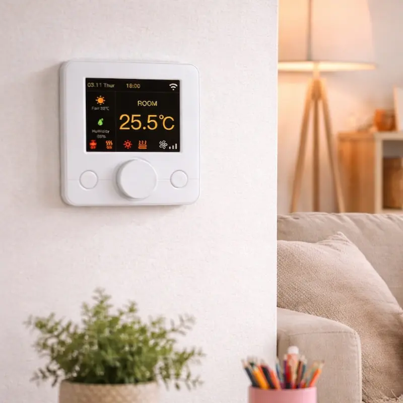 Digital Gas Boiler Thermostat with WiFi control and LCD screen for indoor heating system temperature management