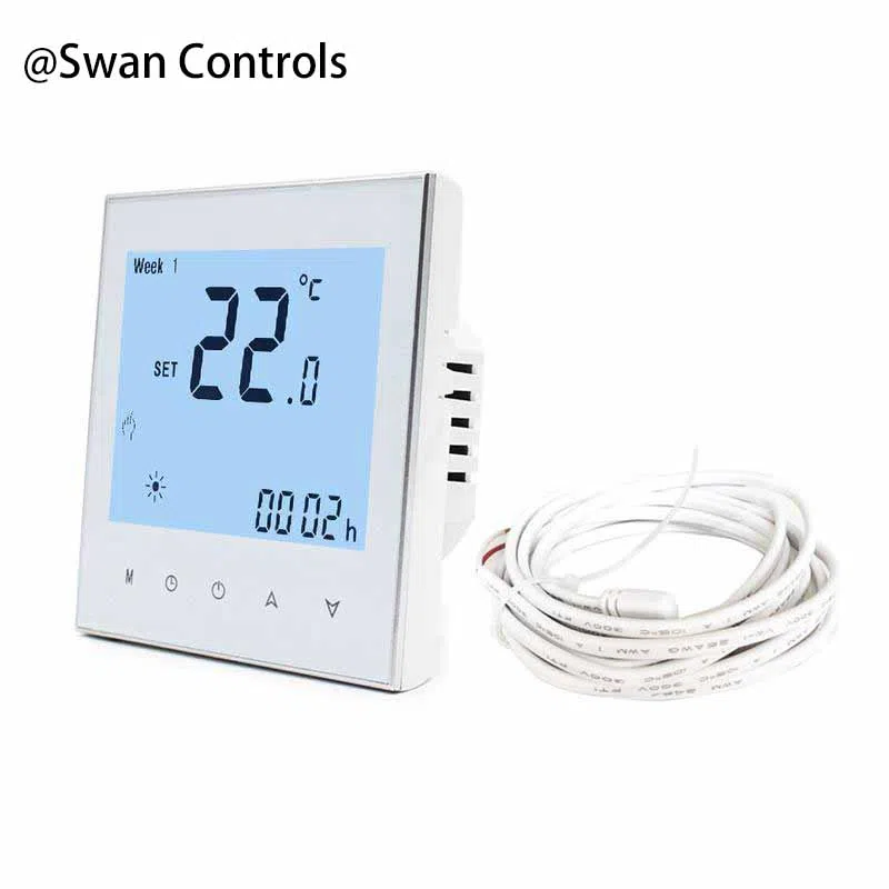 Wired Gas Boiler Thermostat for Programmable Heating Temperature Control Gas Boiler Thermostat with wired control and external sensor for boiler heating systems