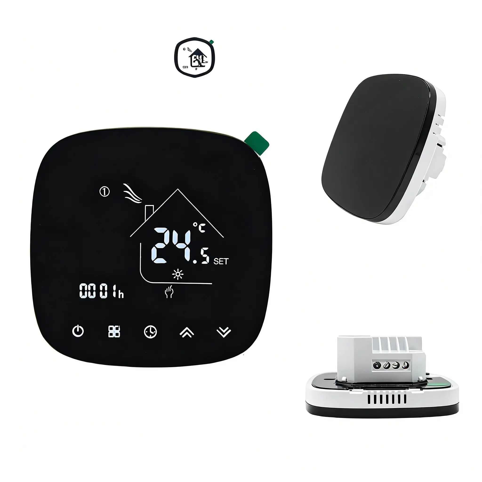 Water Gas Boiler Heating Thermostat White Backlit Room Temperature Controller Water Gas Boiler Heating Thermostat with white backlit display for indoor boiler heating temperature control