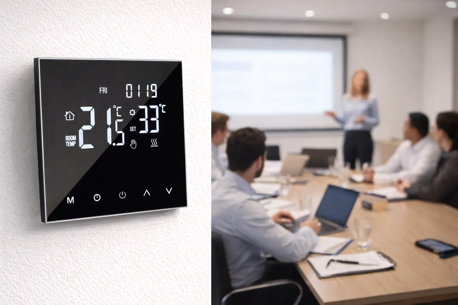 Electrical Underfloor Heating Thermostat with VA screen for indoor floor heating control