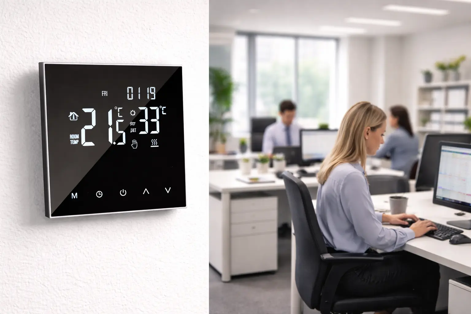 WiFi Electrical Underfloor Heating Thermostat with VA screen for indoor floor heating control
