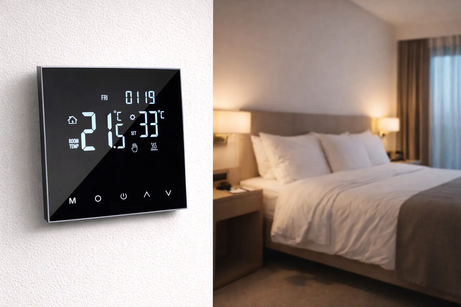 WiFi Water Heating Boiler Heating Thermostat with clear display for indoor temperature control