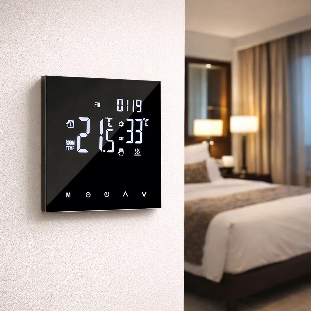 WiFi Water Heating Boiler Heating Thermostat with clear display for indoor temperature control