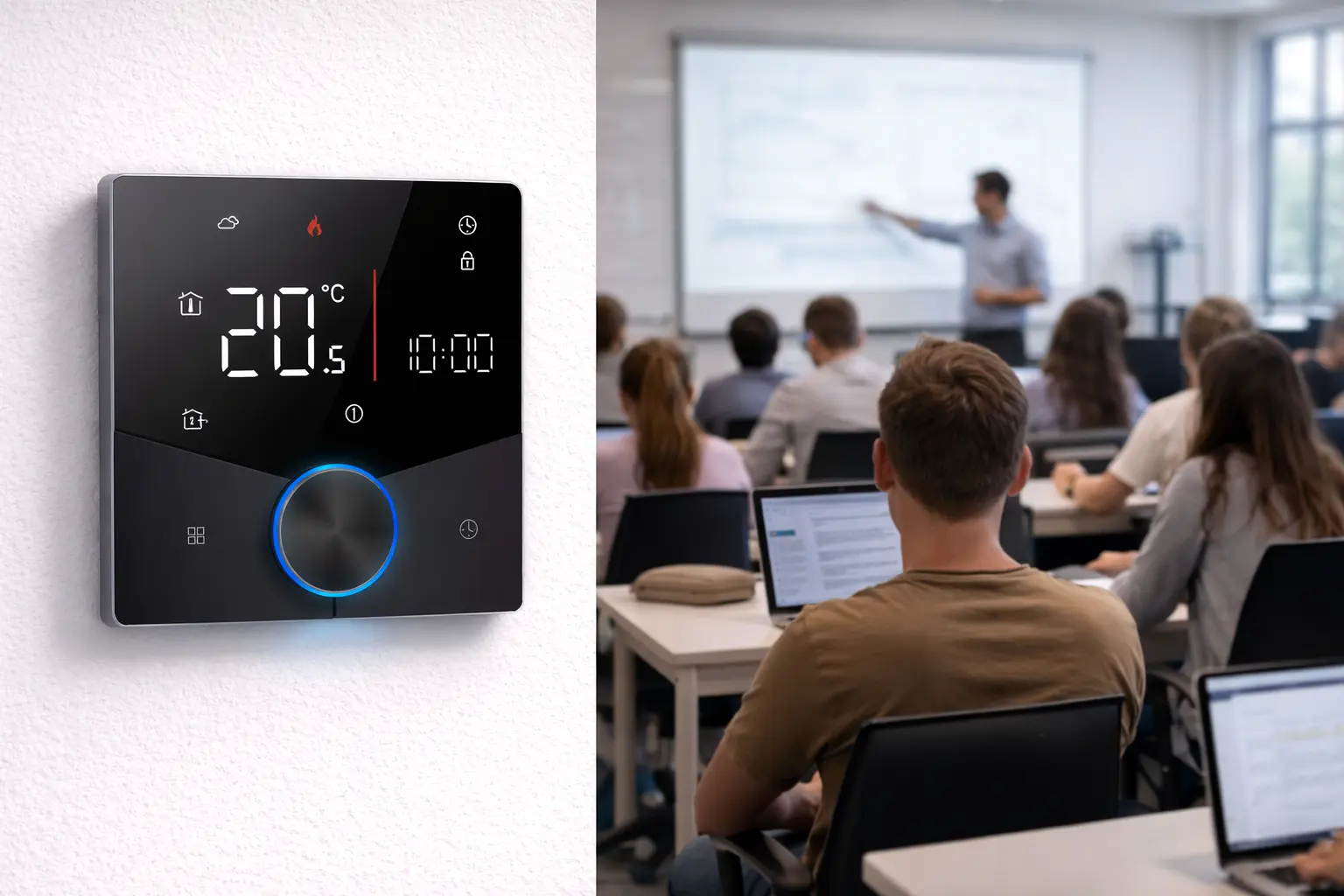 Colorful knob WiFi Electrical Underfloor Heating Thermostat with internal and external sensor for floor heating control