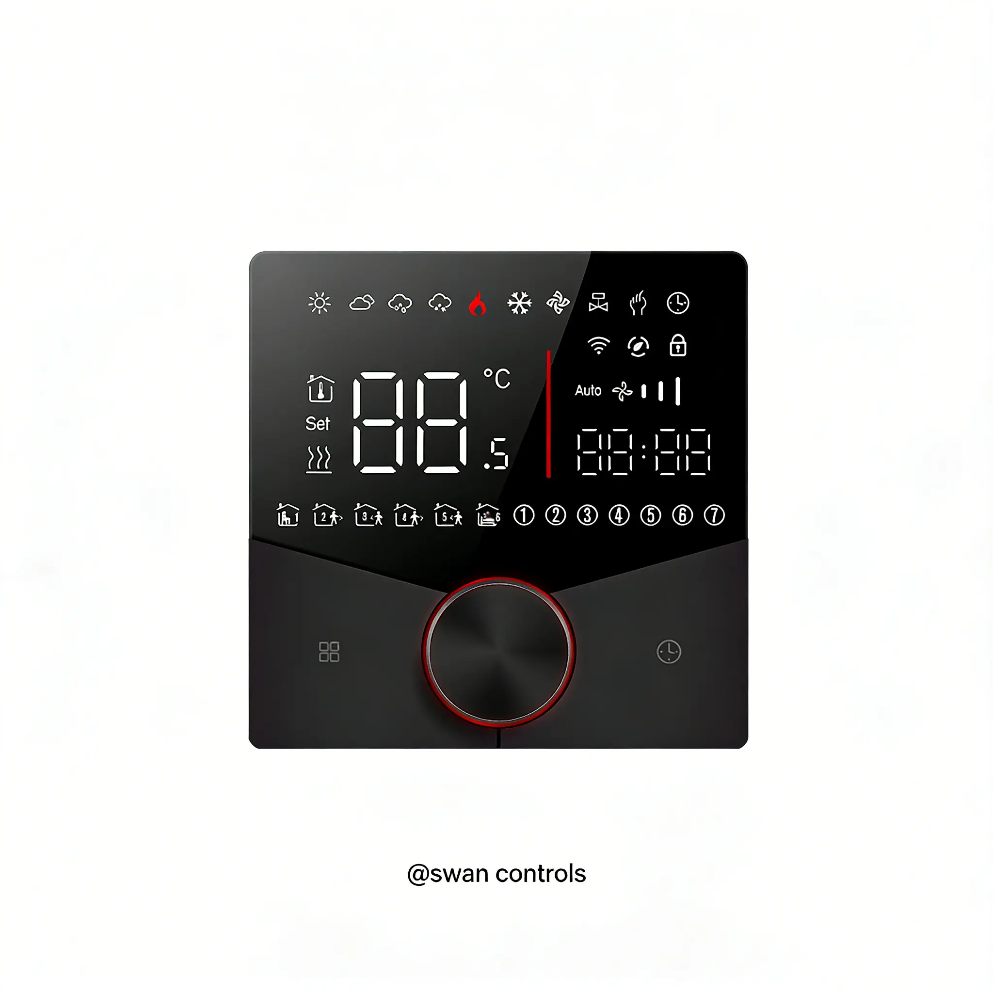 Fashion Style Knob Control Matter Water Heating Thermostat with Tuya WiFi Matter Water Heating Thermostat with knob control and Tuya WiFi for smart heating system use