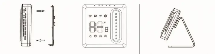 Factory support table stand WiFi Wireless Boiler Heating Thermostat with LED slide design and 3xAAA battery supply