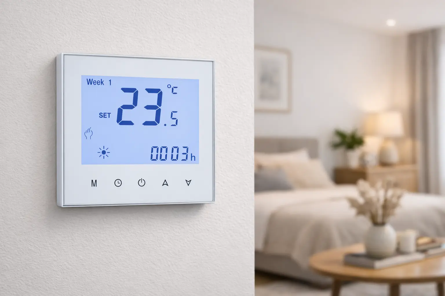Heating Thermostat with Modbus RS485 communication for water heating HVAC control