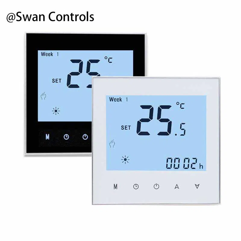 Touch Screen Heating Thermostat with Modbus RS485 for Water Heating Systems Heating Thermostat with Modbus RS485 communication for water heating HVAC control