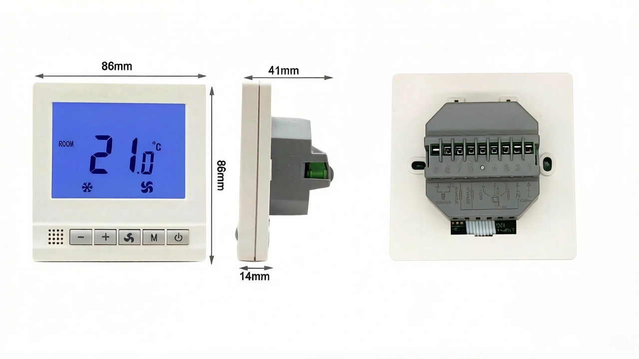 Hotel Thermostats with Keycard for 2 Pipe HVAC Fan Coil Air Conditioning Control