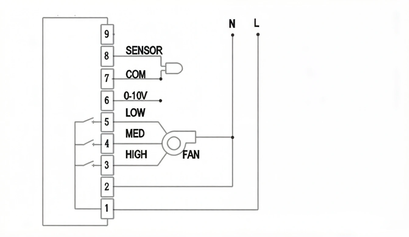 Digital 2 Pipe House Thermostat for FCU Cooling and Heating System