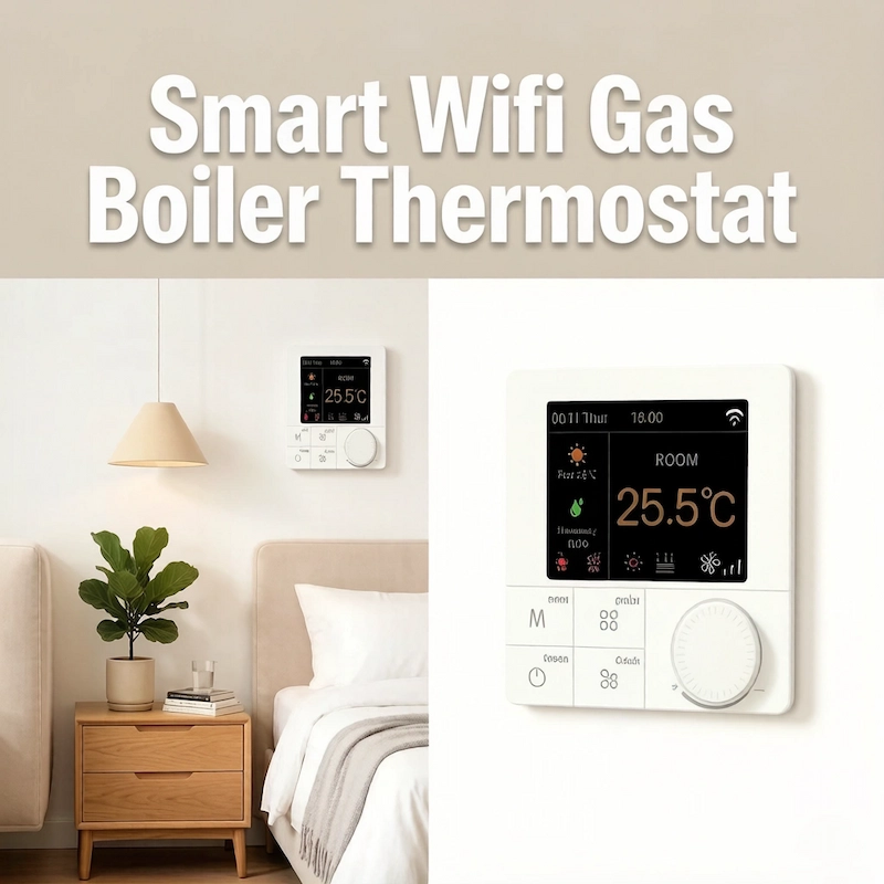 Household Wifi Heating Thermostat for water and gas boiler heating systems with smart app control and energy saving function