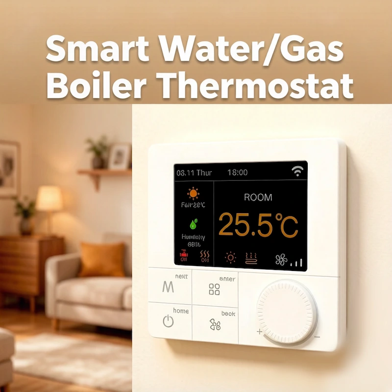 Modbus Heating Thermostat for Gas Boiler Temperature Control with Wifi and App Integration