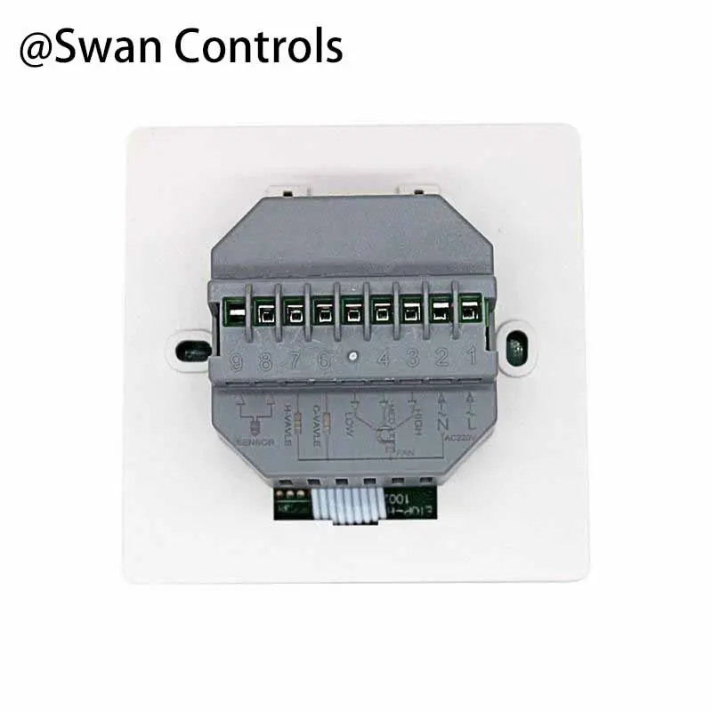 2 Pipe Modbus Thermostat with Sensor Cooling Controller for HVAC System Modbus Thermostat with Sensor for 2 Pipe HVAC Fan Coil Cooling Controller