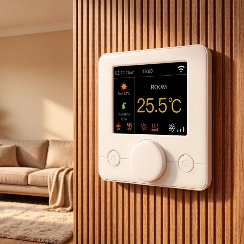 HTW-WF71-843 Smart 3 fan speed Fan Coil Thermostat with WiFi control for HVAC room temperature management